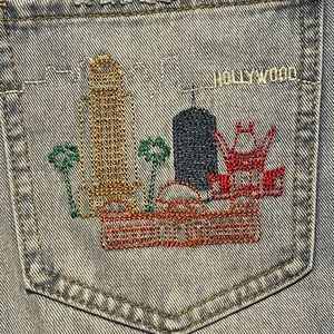 Distressed jeans w/ fun pockets